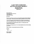 Lakeview Cemetery Revitalization Project Recommendation