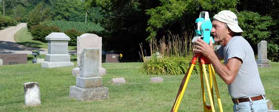 Cemetery survey with Nikon Total Station